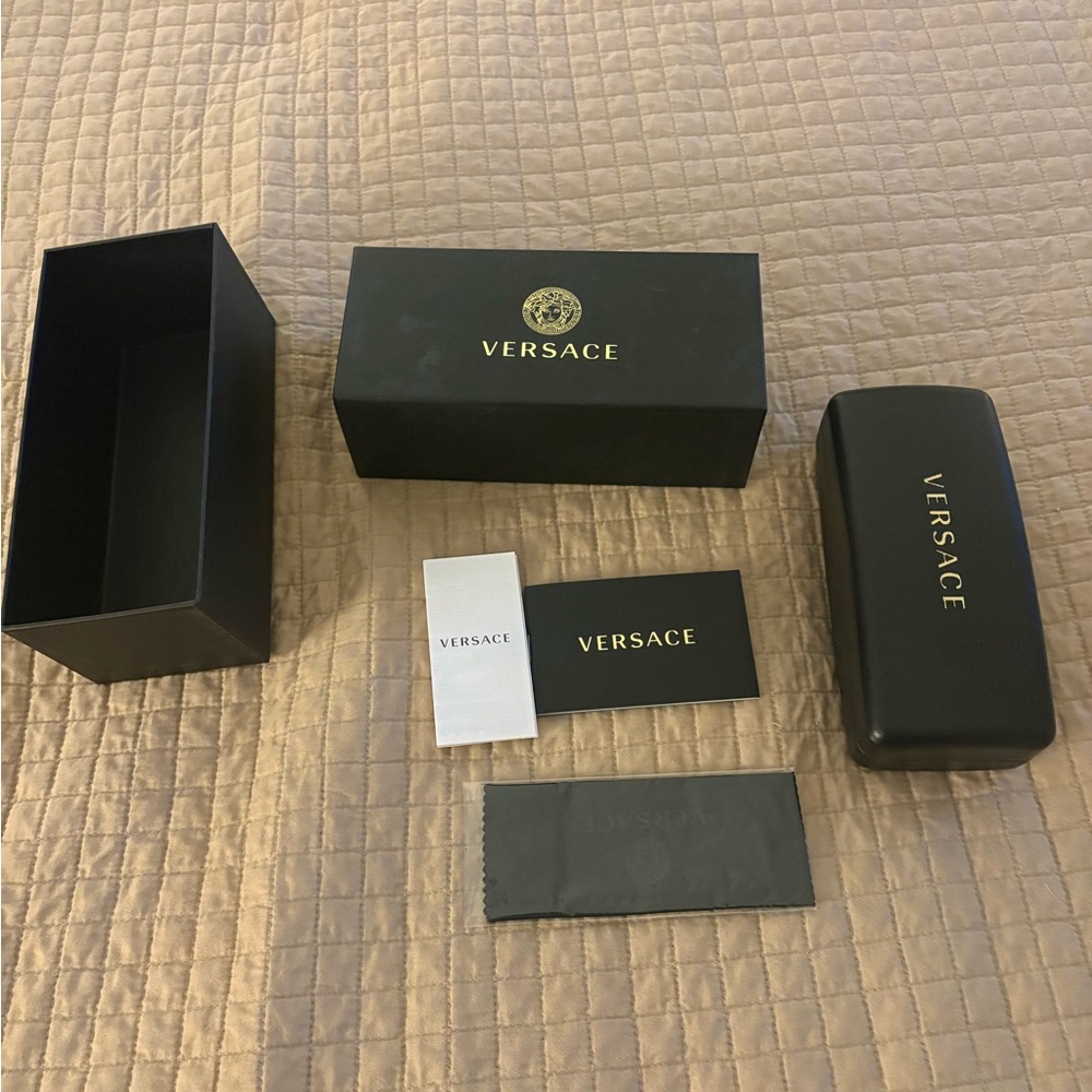 Versace Black Square Sunglasses NWT